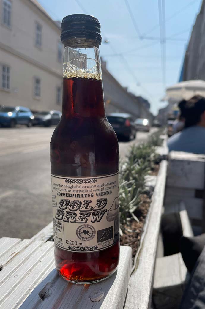 Bottle of the Coffee Pirates Cold Brew Coffee