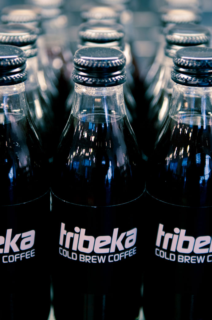 Bottles of Tribeka Cold Brew Coffee